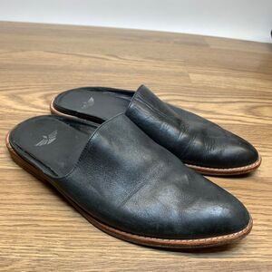 FORTRESS OF INCA Adra Mules Black Leather Slip On 9